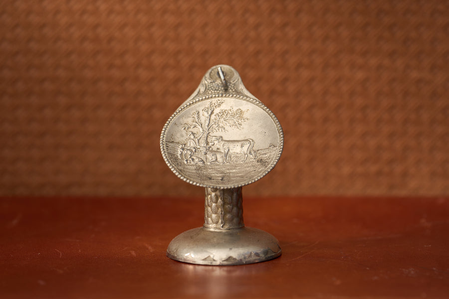 Silver-Plated Stand, Repoussé Pastoral Scene, c.1931