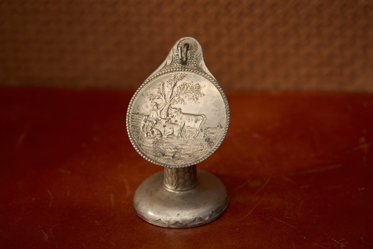Silver-Plated Stand, Repoussé Pastoral Scene, c.1931