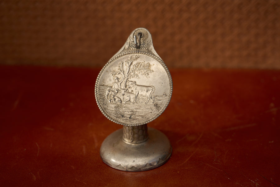 Silver-Plated Stand, Repoussé Pastoral Scene, c.1931