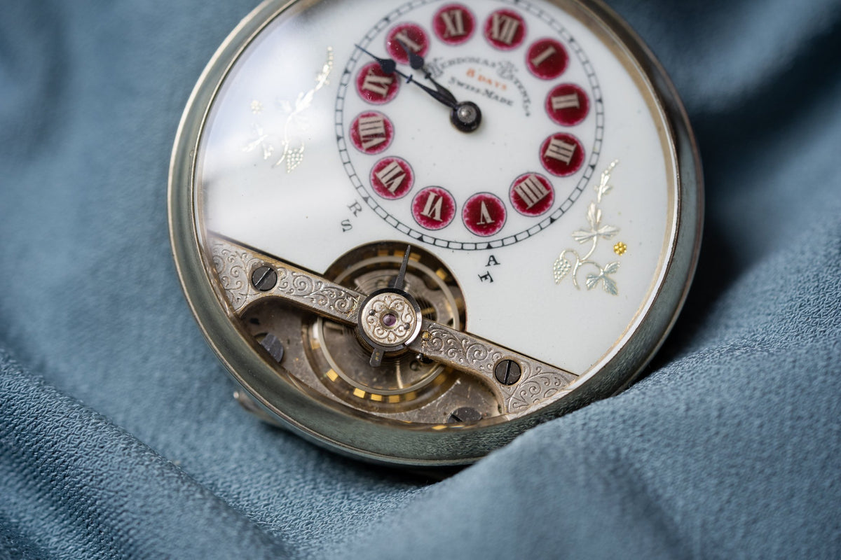 Patent Eight-Day, Visible Escapement, Switzerland