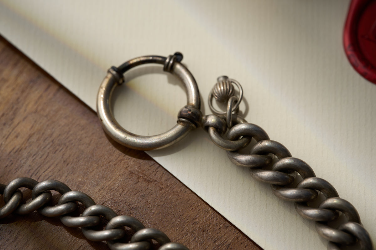 Graduated Curb Single Albert, Spring Ring and Dog Clip, c.1900