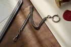 Graduated Curb Single Albert with Rope-Twist Fob, c.1890