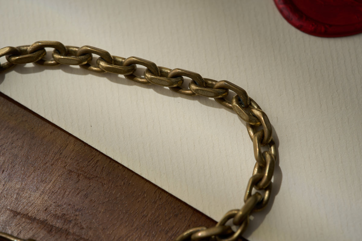 Rolled Gold Open Link Albert Chain, German Doublé