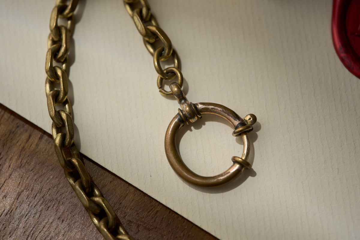 Rolled Gold Open Link Albert Chain, German Doublé