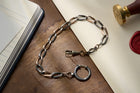 Art Deco Two-Tone Fancy Link Albert Chain, Continental