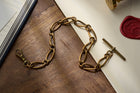 Fancy Oval Link Single Albert with T-Bar, c.1910