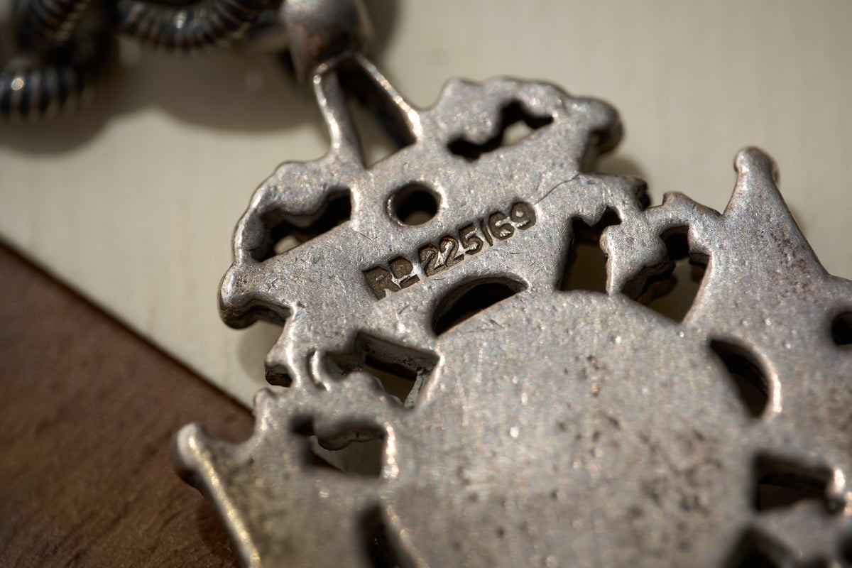 Coil-Wrapped Single Albert with Fob Medal in Sterling Silver, Birmingham, c.1894