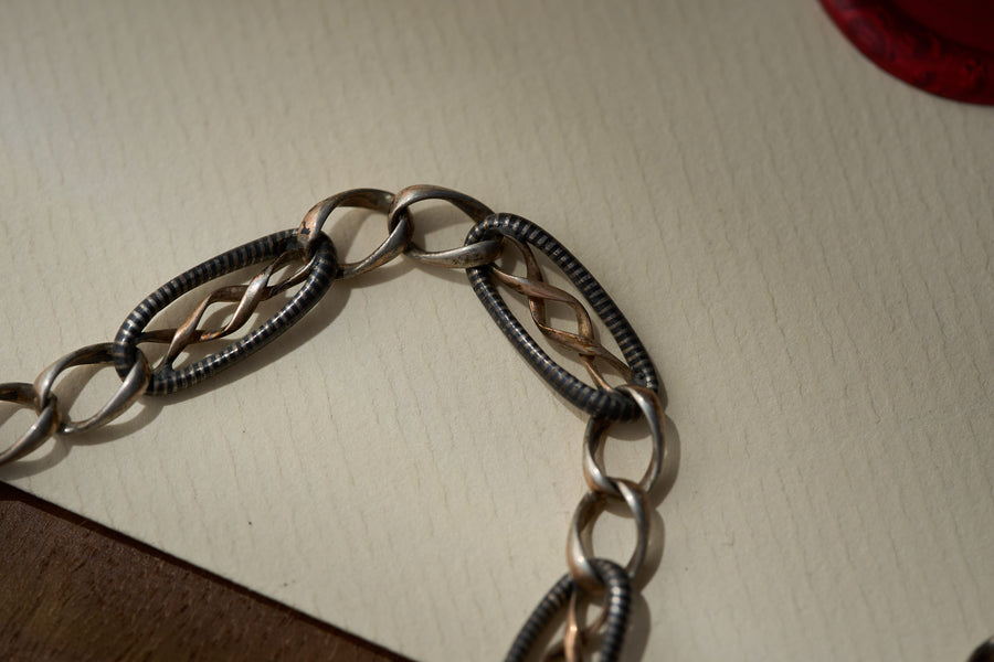Coil-Wrapped Fancy Link Single Albert, 41cm, c.1900
