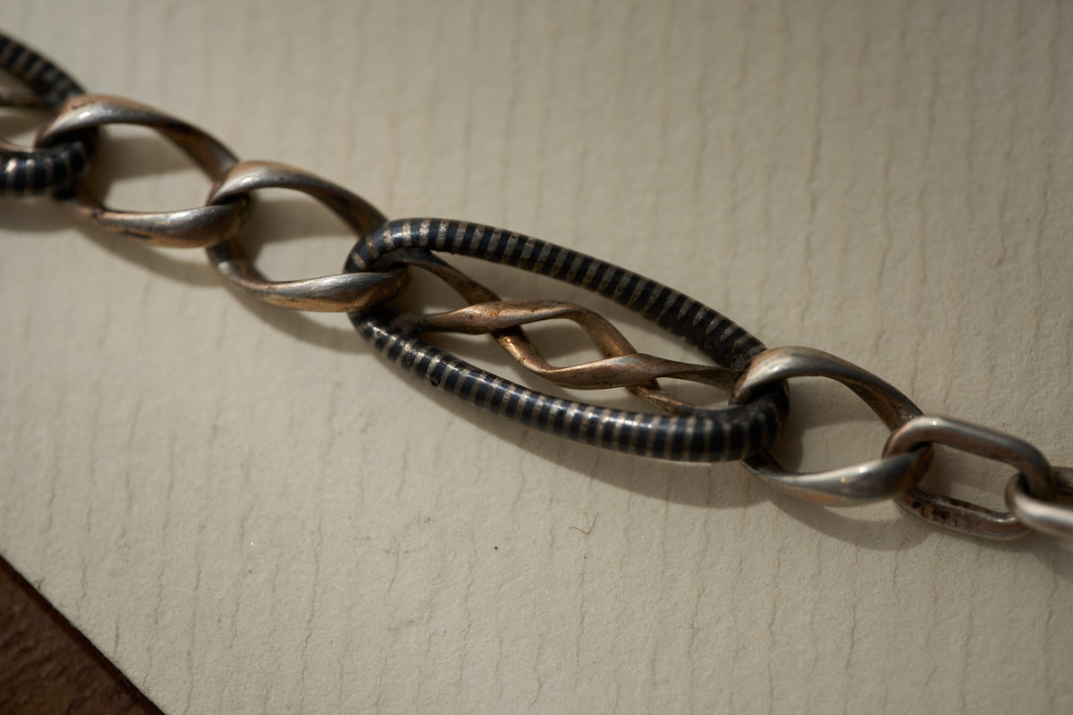 Coil-Wrapped Fancy Link Single Albert, 41cm, c.1900
