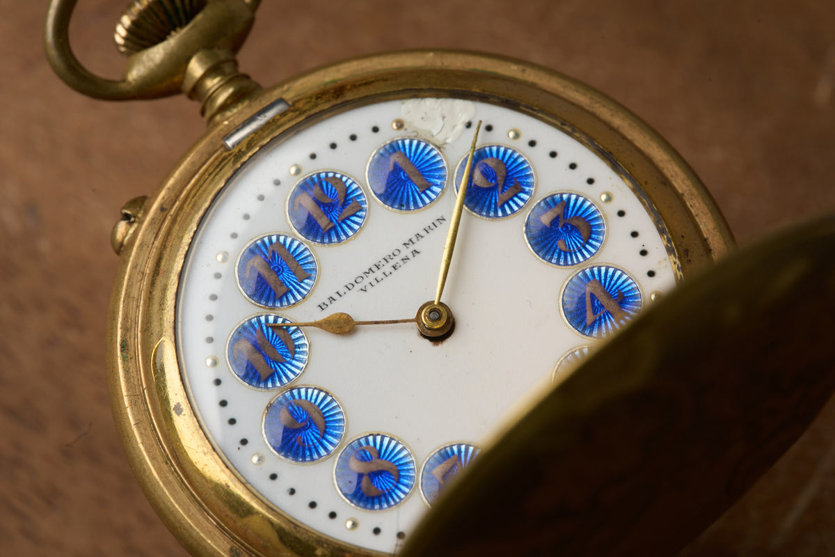 Twelve Blue Sunburst Enamel Medallions, c.1900