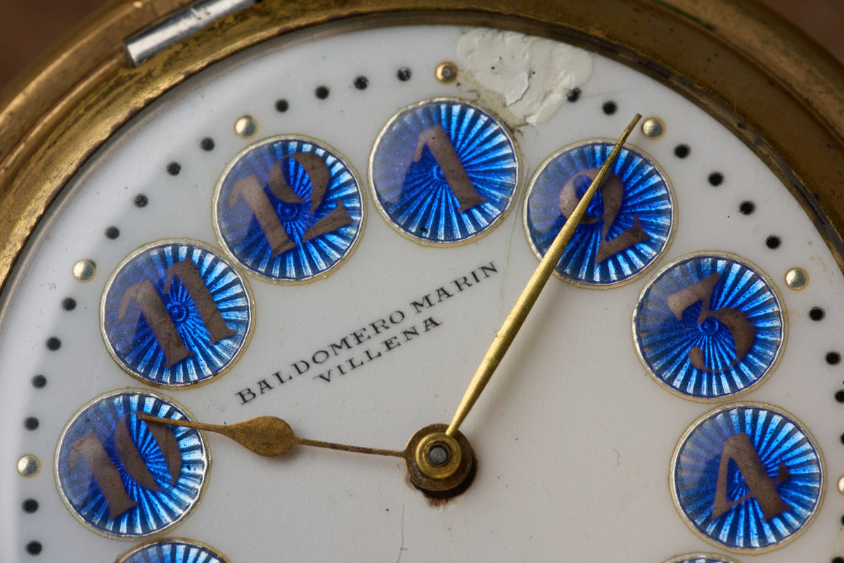 Twelve Blue Sunburst Enamel Medallions, c.1900