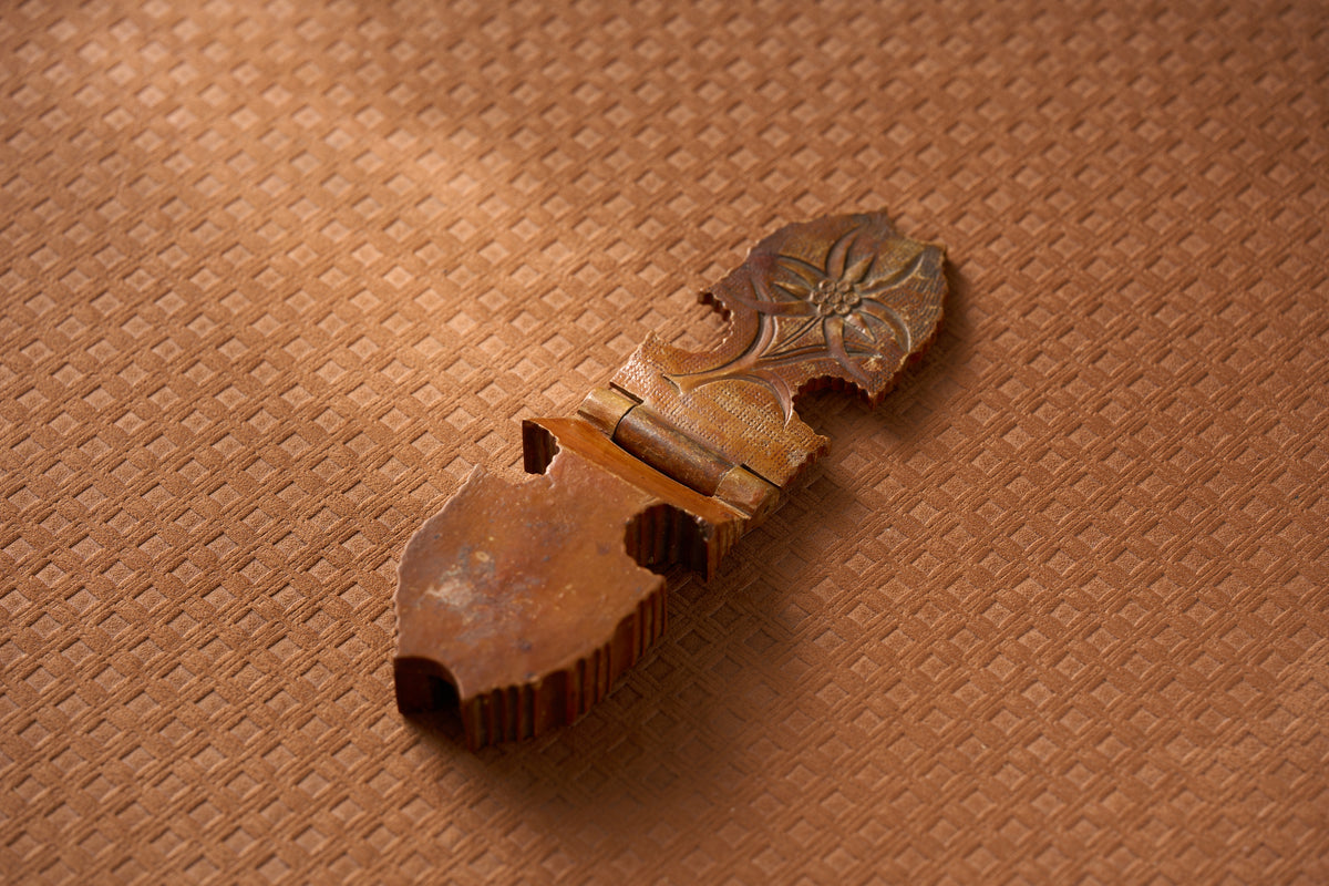 Black Forest Carved Watch Box, Edelweiss on Both Faces, c.1900