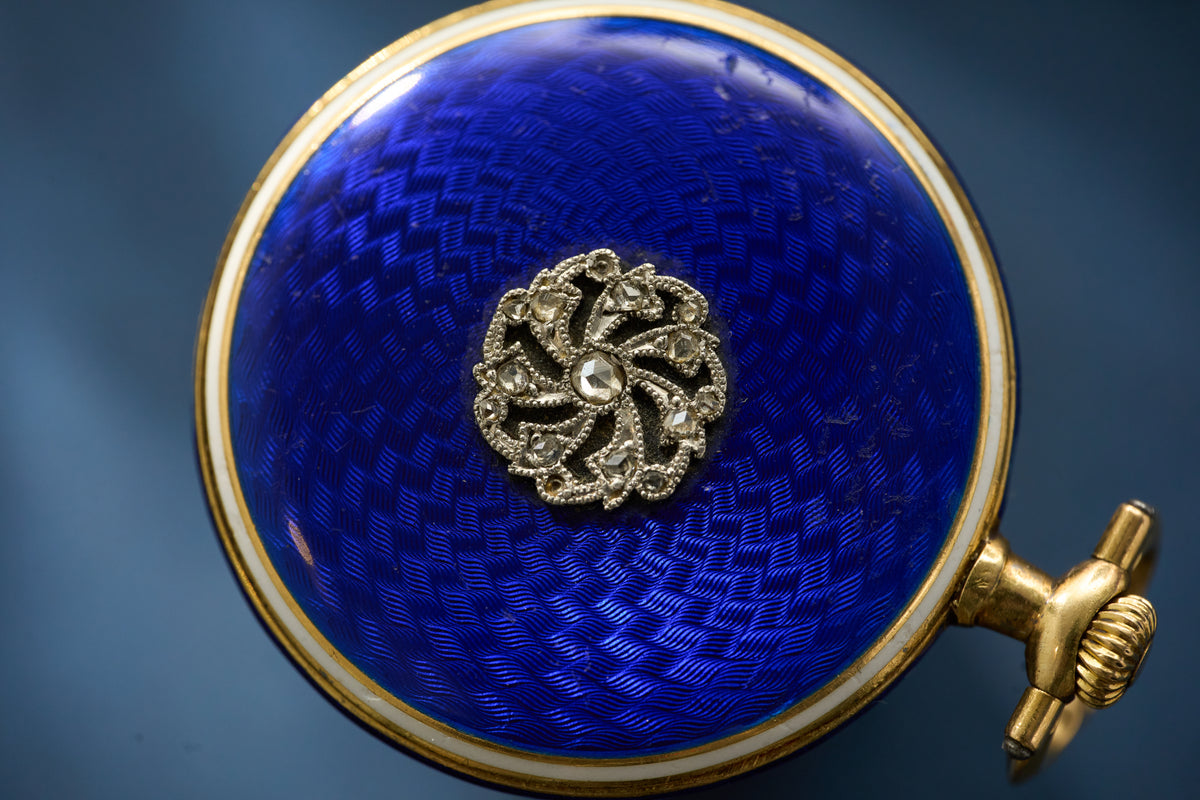 Breguet No. 1852 Gold Enamel Pendant Watch, 1914, detail view 4
