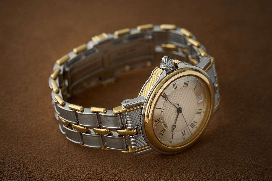 Marine 3400SA in Steel and Gold, Hand-Guilloché Dial, c.1994-1995