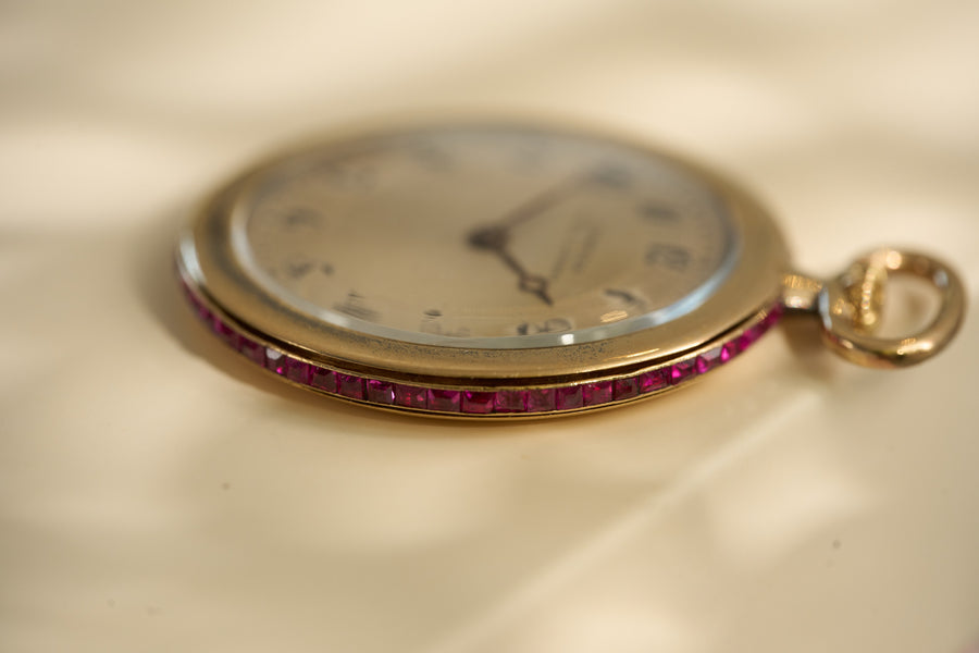 18ct Gold, a Full Baguette Ruby Border, c.1925