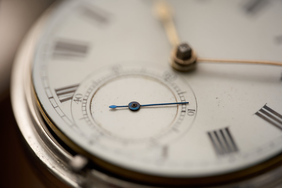 Victorian Birmingham Sterling Silver Fusee Pocket Watch, c.1880s