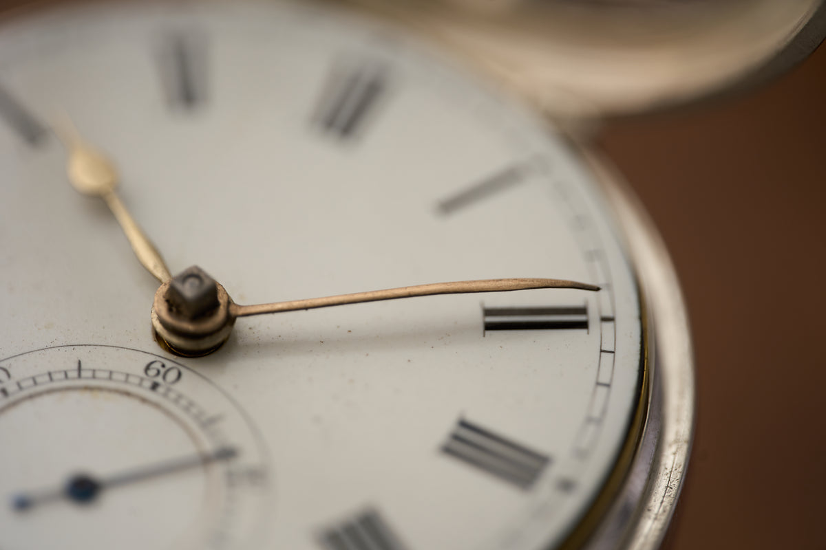 Victorian Birmingham Sterling Silver Fusee Pocket Watch, c.1880s