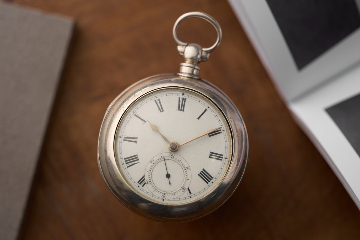 Victorian Birmingham Sterling Silver Fusee Pocket Watch, c.1880s