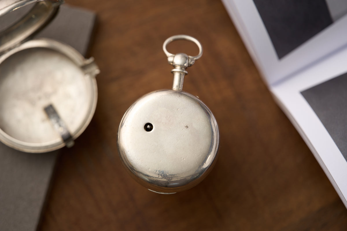 Victorian Birmingham Sterling Silver Fusee Pocket Watch, c.1880s