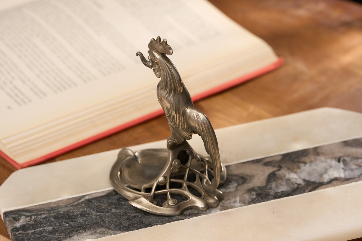 Crowing Cockerel Watch Stand, Art Nouveau, c.1900