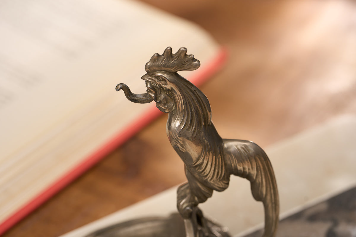 Crowing Cockerel Watch Stand, Art Nouveau, c.1900