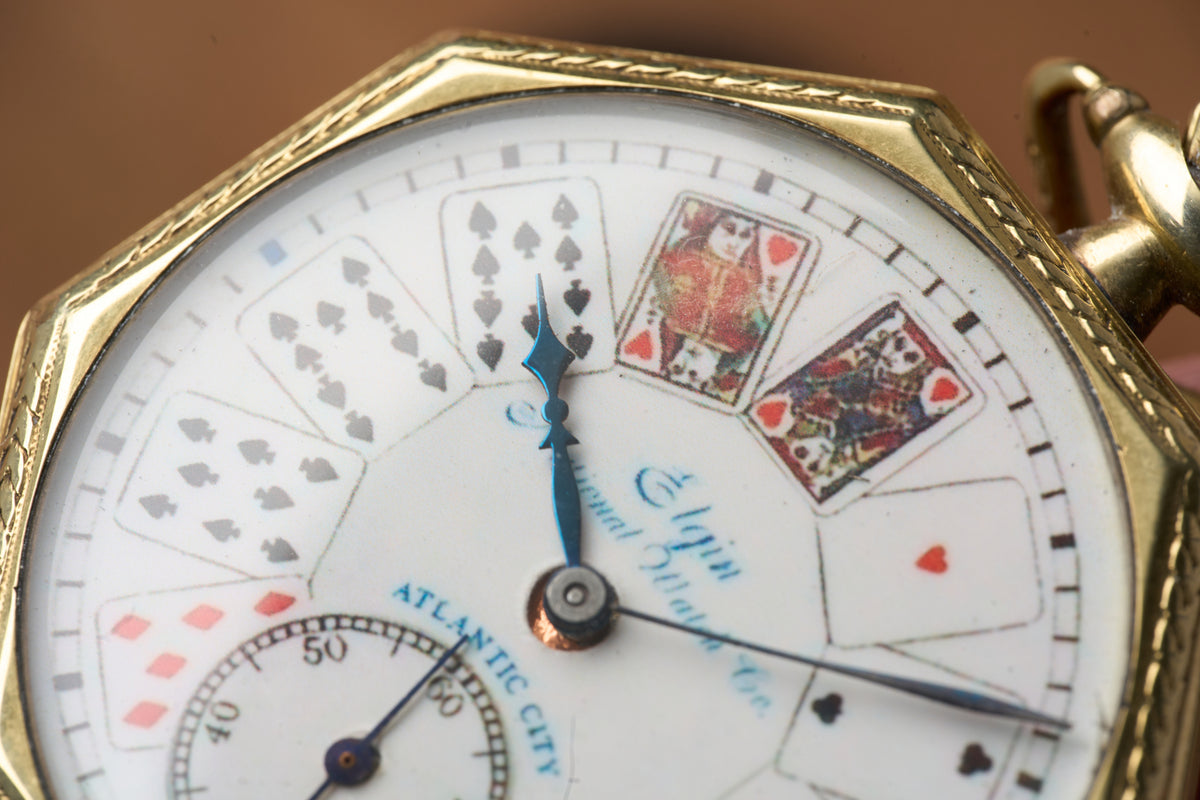 Octagonal Case, Hand-Painted Poker Dial, c.1922