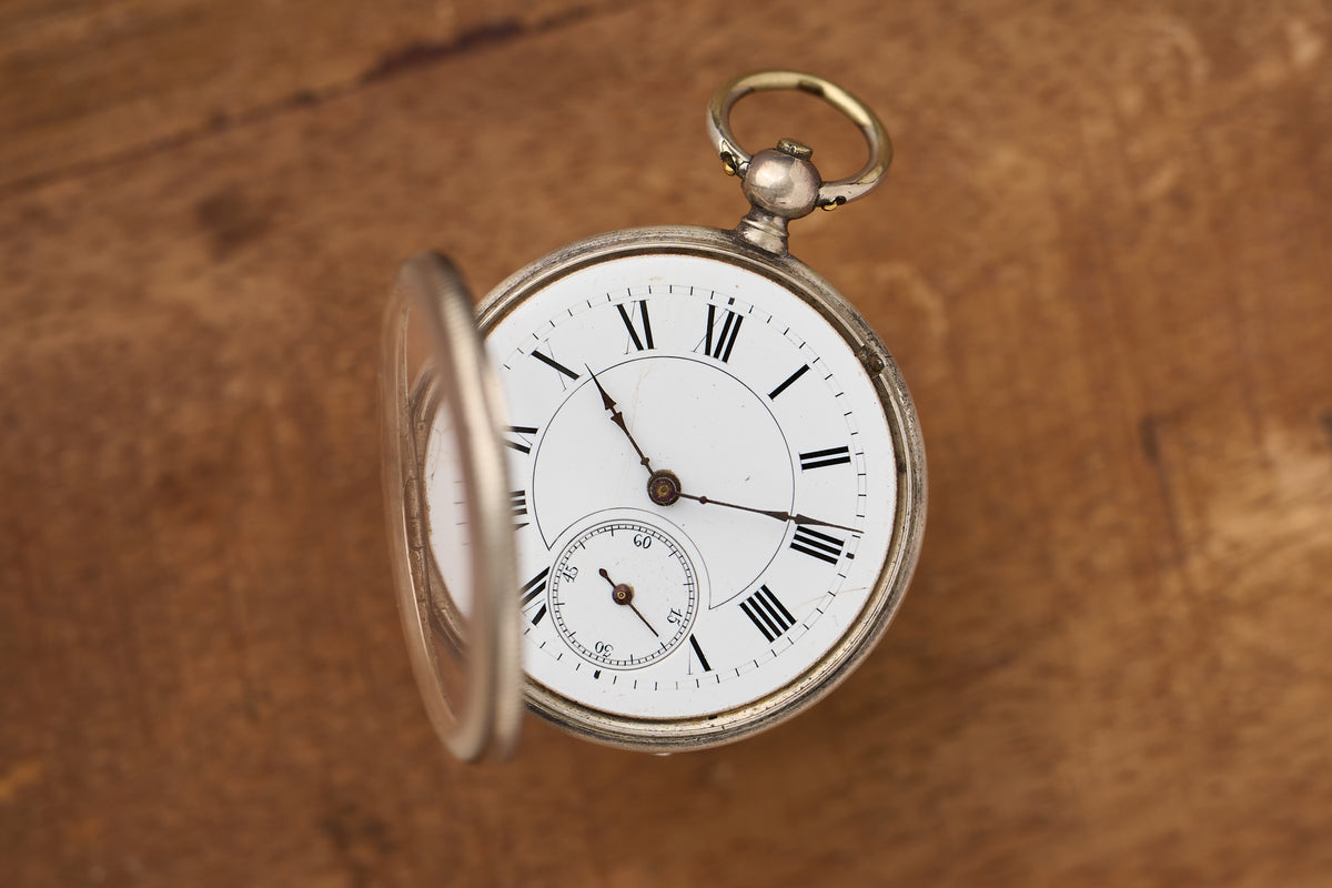 Silver Key-Wind Cylinder Watch from Geneva, c.1870