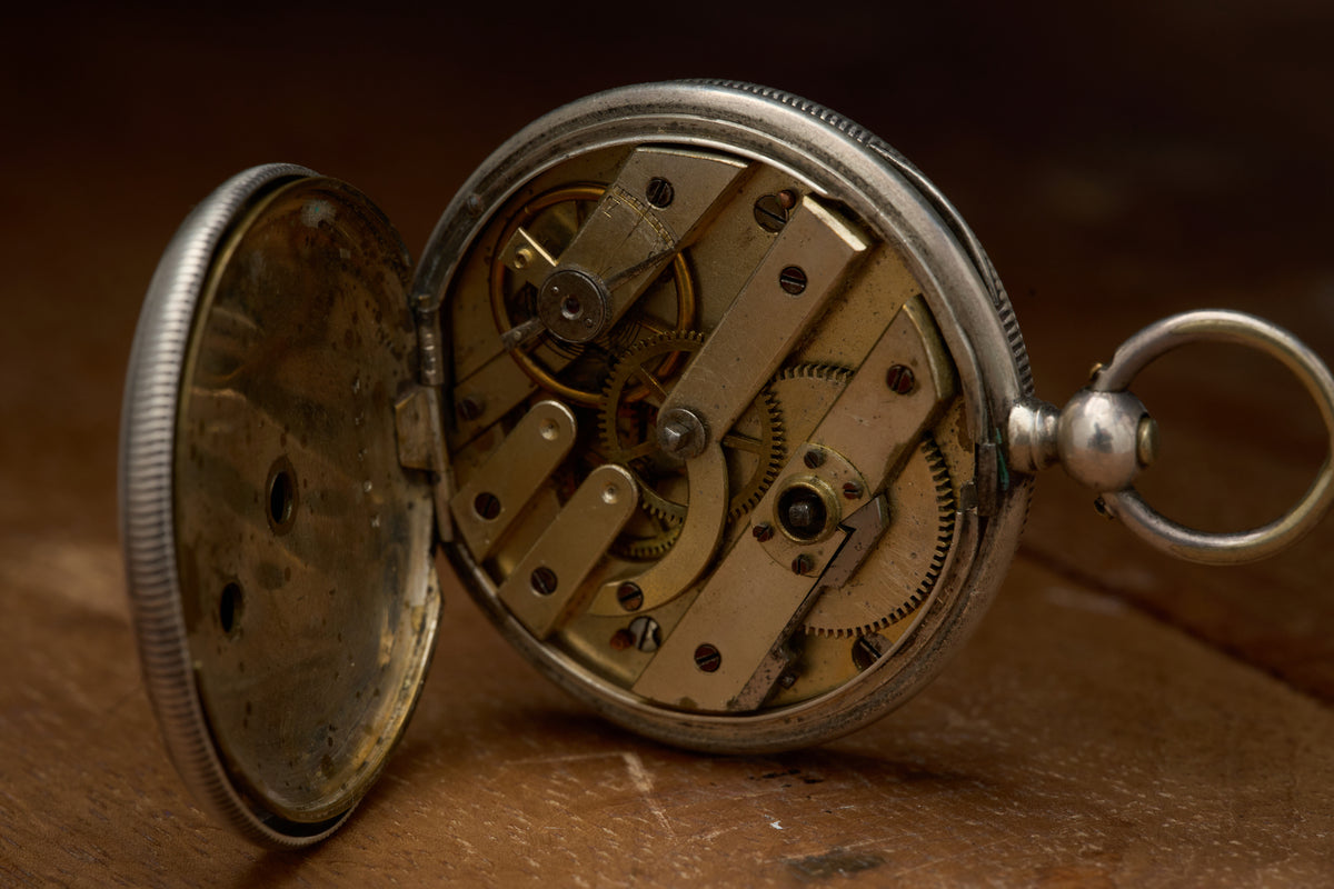 Silver Key-Wind Cylinder Watch from Geneva, c.1870