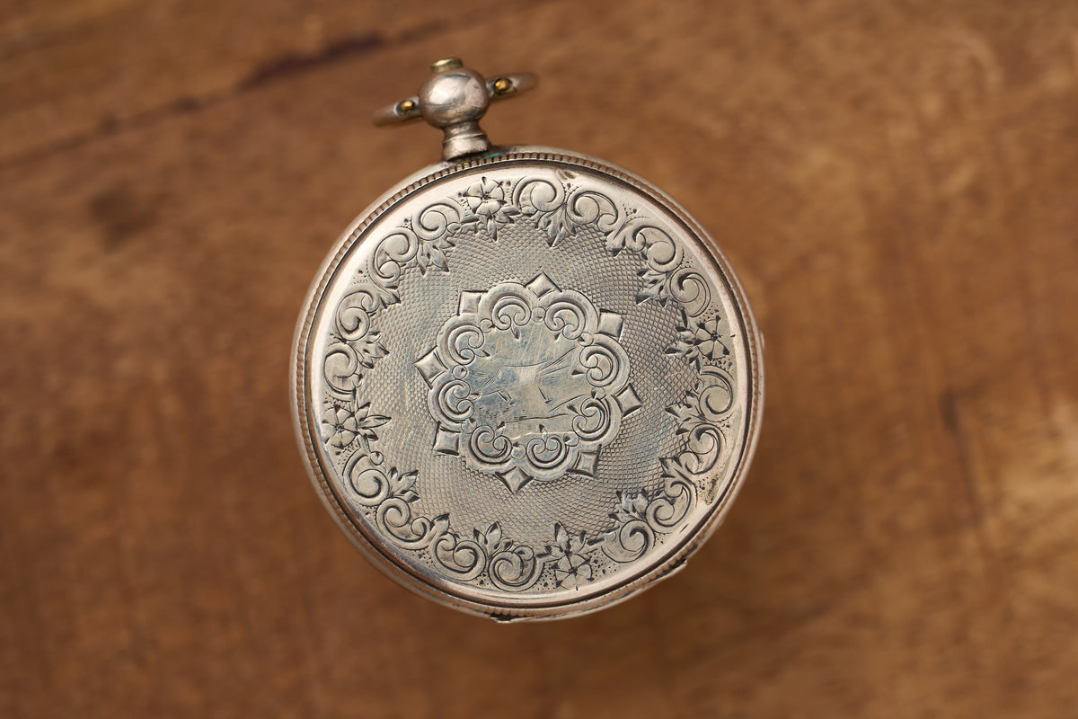 Silver Key-Wind Cylinder Watch from Geneva, c.1870