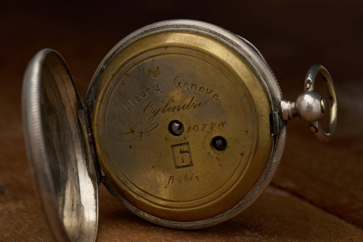 Silver Key-Wind Cylinder Watch from Geneva, c.1870