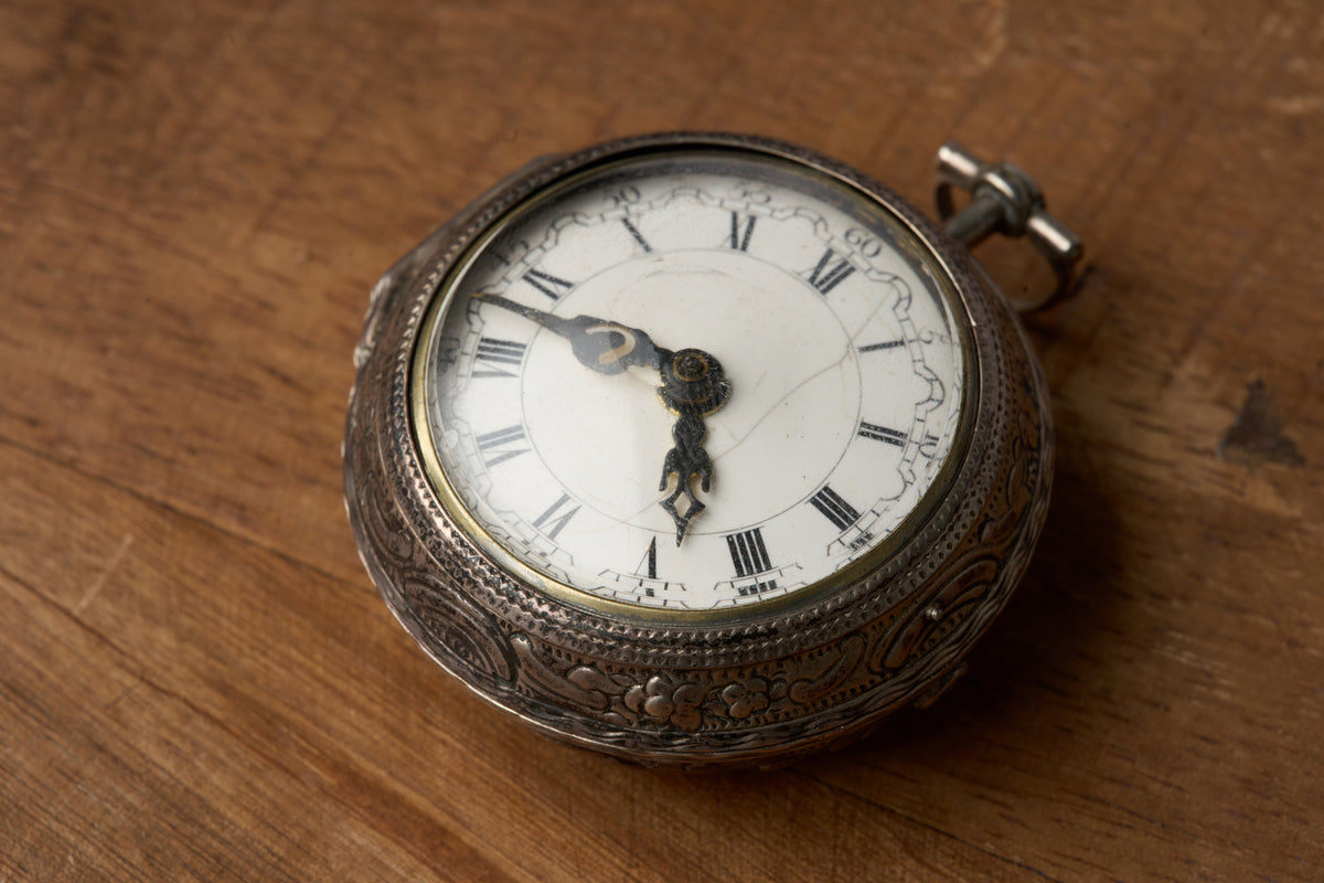 Repoussé Silver Verge Fusee for the Dutch Market, c.1755