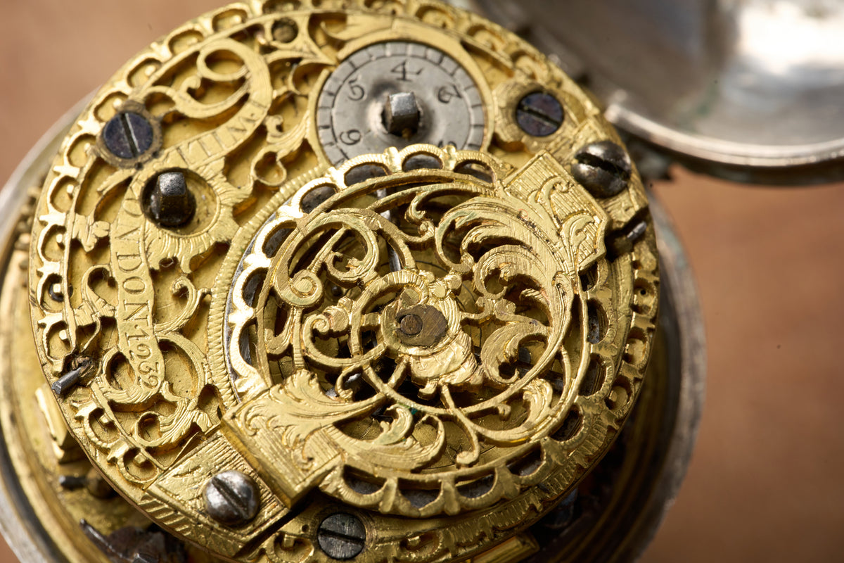 Repoussé Silver Verge Fusee for the Dutch Market, c.1755