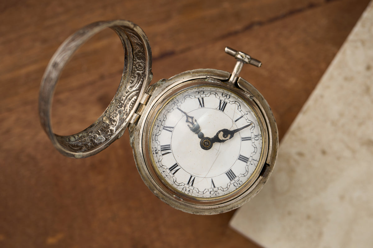 Repoussé Silver Verge Fusee for the Dutch Market, c.1755