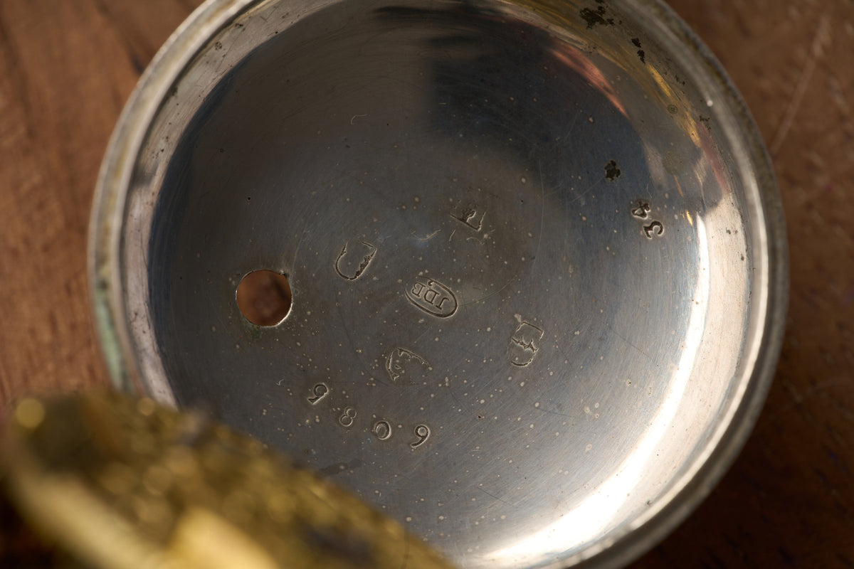 Silver Verge Fusee with its Heerenveen Retailer Label, c.1810