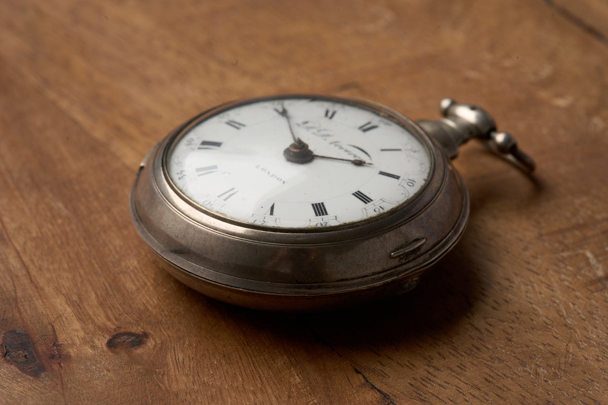 Silver Verge Fusee with its Heerenveen Retailer Label, c.1810