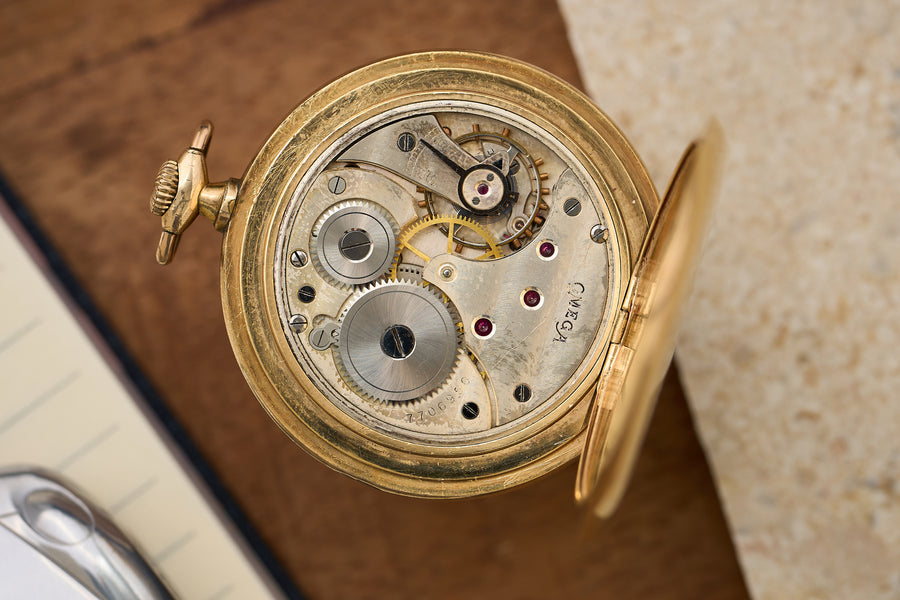 Slim Gold-Plated, Art Deco Enamel Dial, c.1933