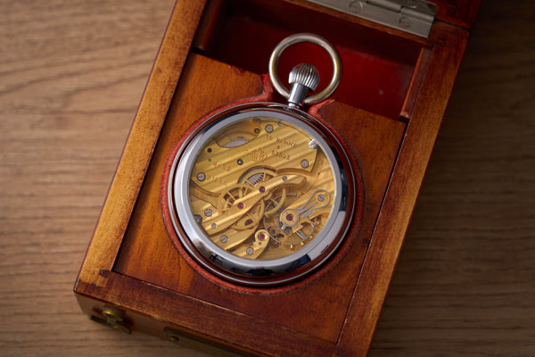 Deck Watch in its Fitted Mahogany Box, Made in USSR, 1992