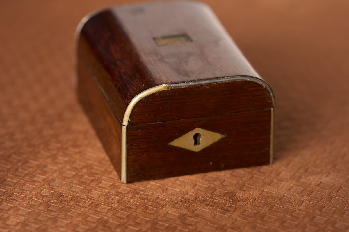 Rosewood Watch Box, White-Metal Bound, c.1870-1900