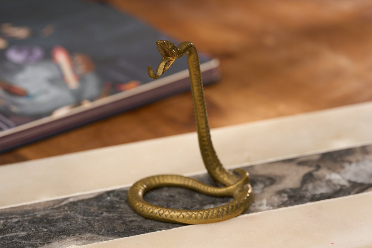 Serpent Porte-Montre in Brass, Signed Dinant, c.1910