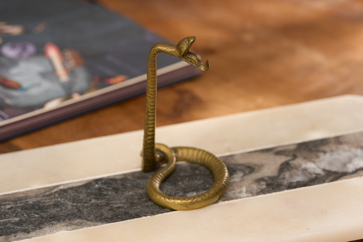 Serpent Porte-Montre in Brass, Signed Dinant, c.1910