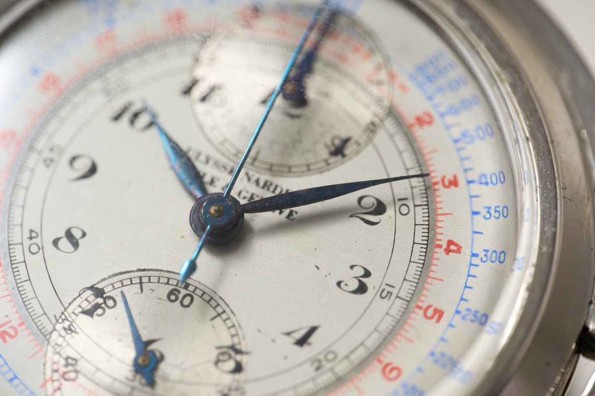 Ulysse Nardin Chronograph Pocket Watch, Tachymetre, c.1940, detail view 13