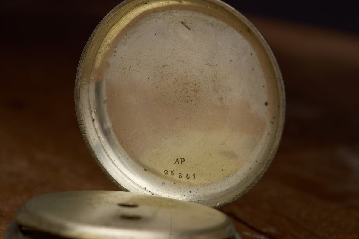 Silver Watch with a Hand-Guilloché Case, Cylinder, c.1880