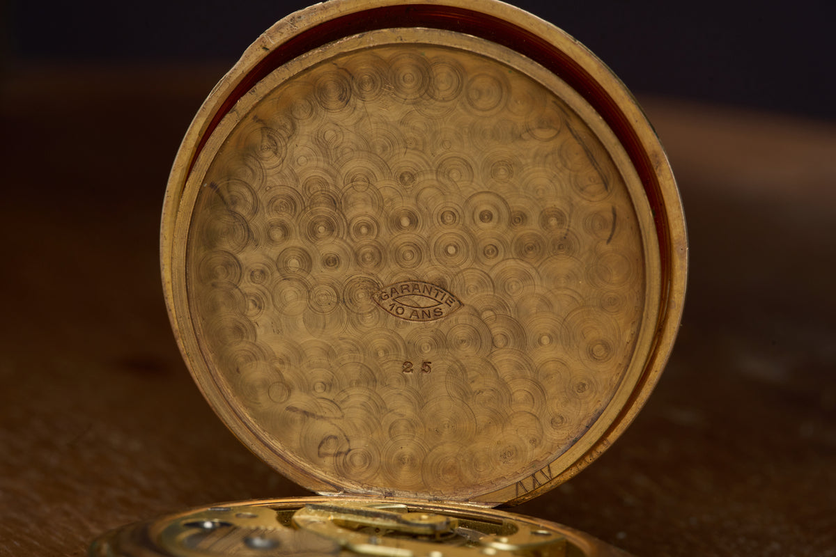 Gold-Filled Full Hunter, White Enamel Dial, c.1900