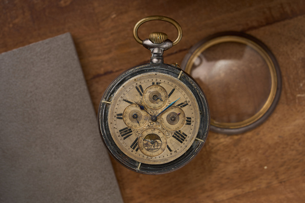 Goliath Triple Calendar and Moonphase, Gunmetal, c.1890