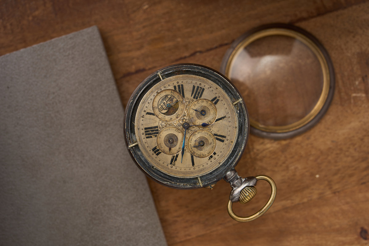Goliath Triple Calendar and Moonphase, Gunmetal, c.1890