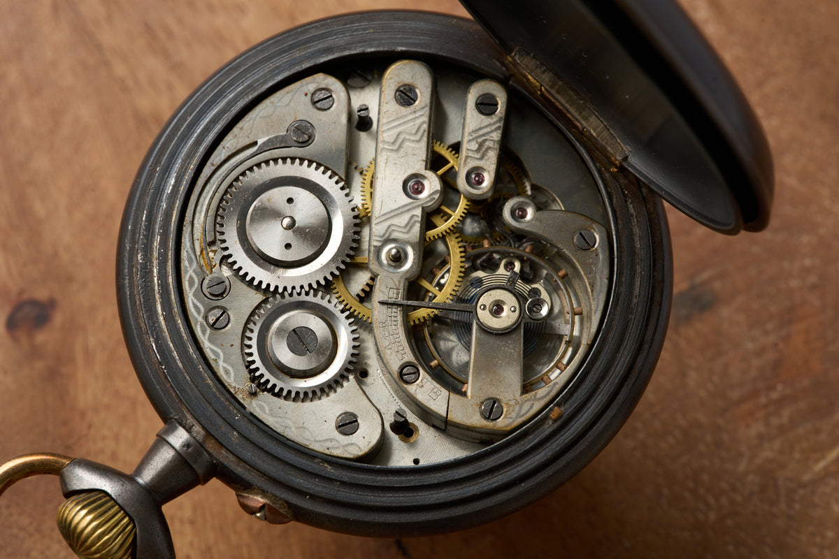 Goliath Regulator in Oxidised Steel, c.1900