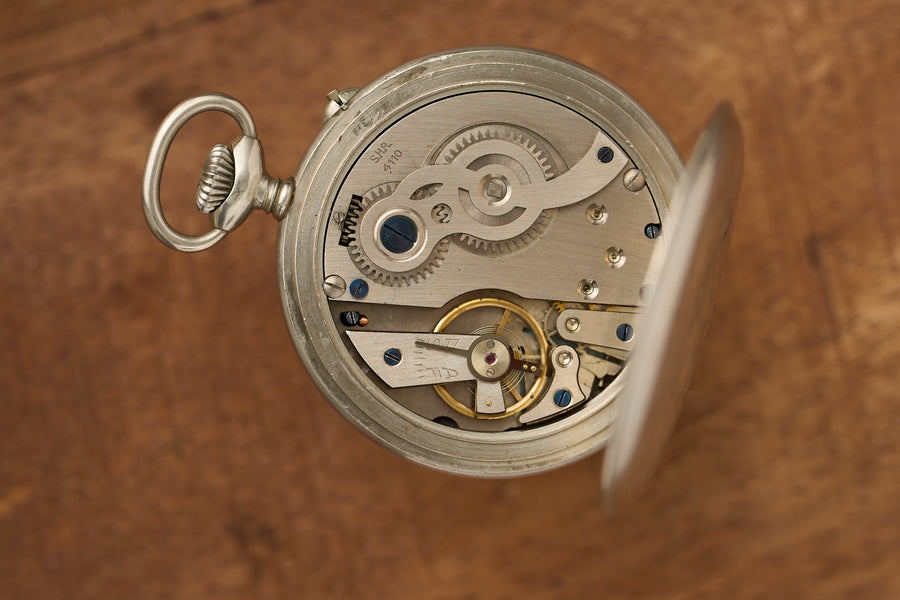 Société Horlogère de Reconvilier (S.H.R.) Roskopf, Nickel, 24-Hour Dial, c.1910s