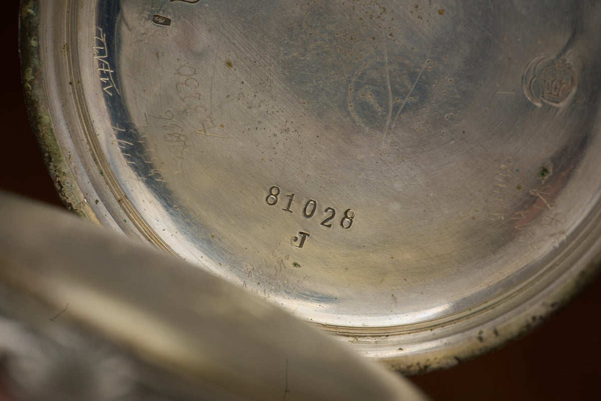 Ladies' Watch in Engraved 800 Silver, Cylinder, c.1900