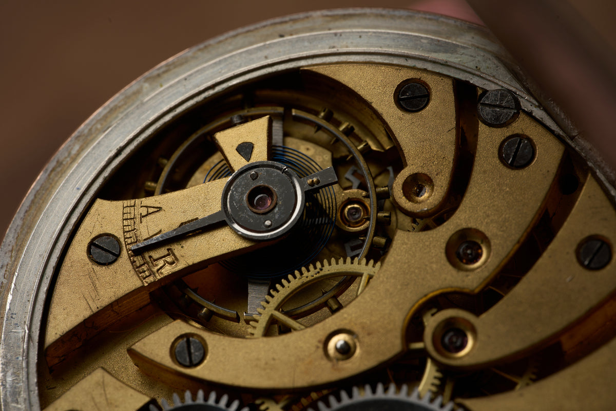 Silver Watch, Engine-Turned Guilloché Caseback, c.1910