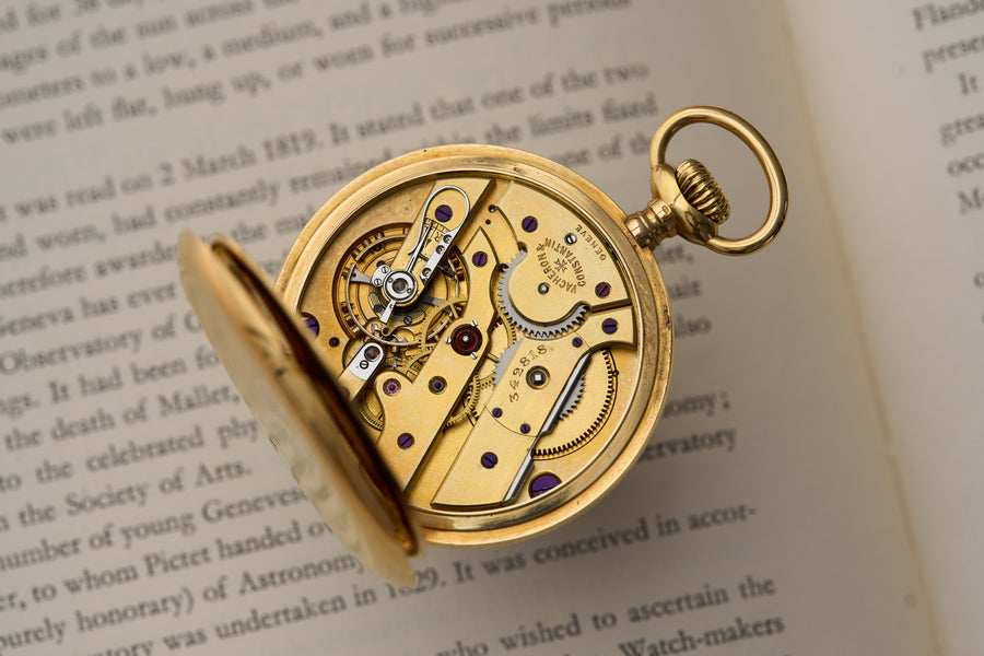 Chronomètre Royal, 18ct Gold with a Sunburst Caseback, c.1913